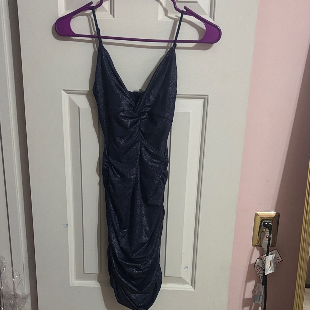 Lucy in the Sky Shimmering navy blue Mini Dress